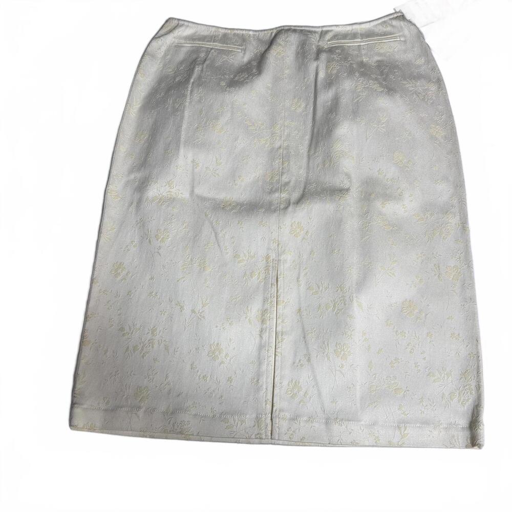 EMANUAL UNGARO Vintage Rayonβ blend off white brocade A-Line Skirt NWT Y2K SZ 14